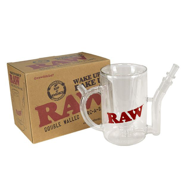 RAW Wake Up and Bake Up Double Walled Perc-a-Bake Mug Bubbler