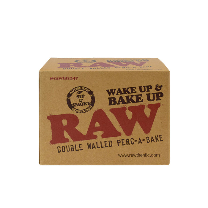 RAW Wake Up and Bake Up Double Walled Perc-a-Bake Mug Bubbler