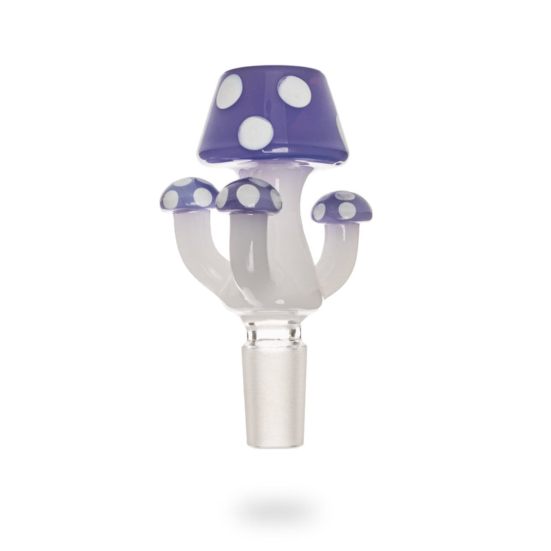 Red Eye Glass 14mm Amanita Purple Slyme Mushroom Pull-Out Bowl