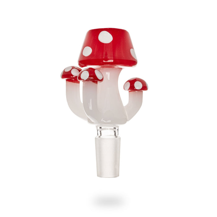 Red Eye Glass 14mm Amanita Red Mushroom Pull-Out Bowl