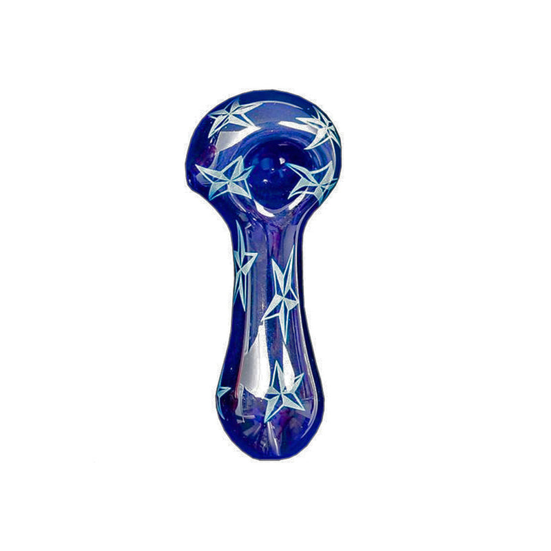 Red Eye Glass - 4.25" Nautical Stars Blue Hand Pipe Canada