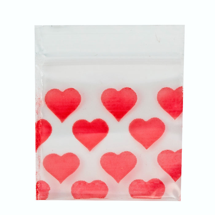 Apple Baggie with Red Hearts