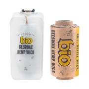 Bio 40ft Beeswax Hemp Wick in dental floss container
