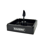 Black Aluminum Ashtray with Removable Silicone Tipped Tool in the Center