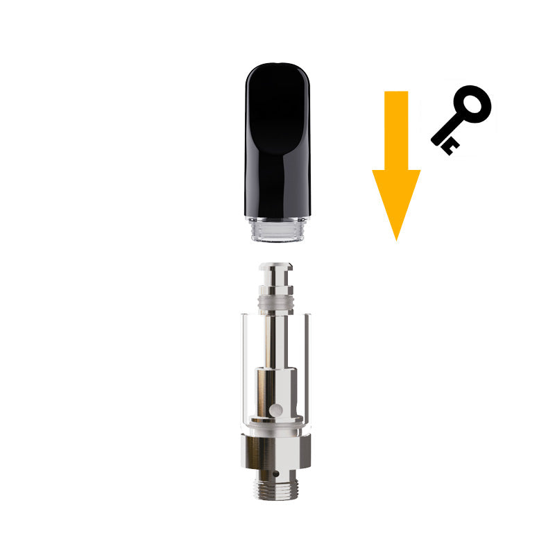 AVEO Easy Press-On Cartridges with Black Ceramic Removable Mouthpiece 0.5ml