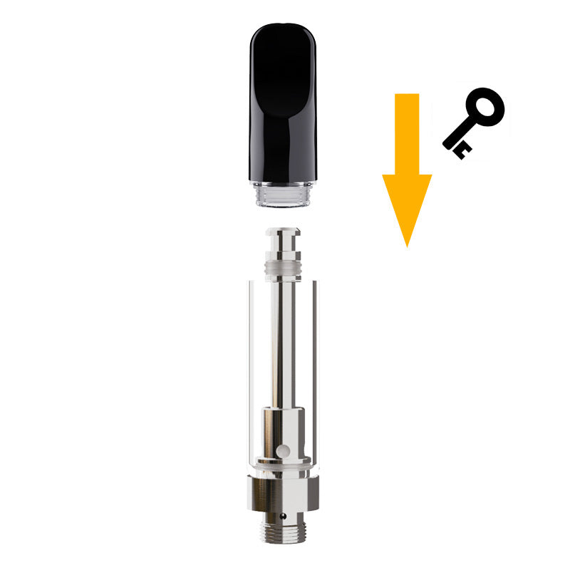 AVEO Press Release Cartridges with Black Ceramic Mouth Piece 1ml