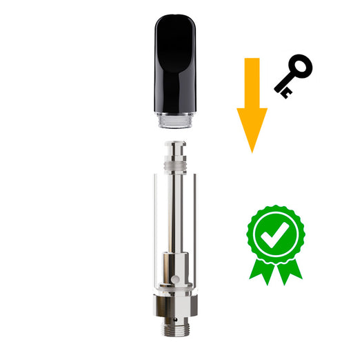 AVEO Press Release Cartridges with Black Ceramic Mouth Piece 1ml