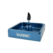 Blue Aluminum Ashtray with Removable Silicone Tipped Tool in the Center