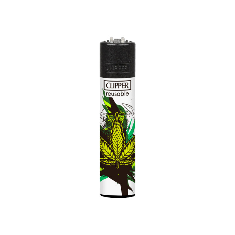 Lime Green Weed Leaf Clipper Lighters Canada