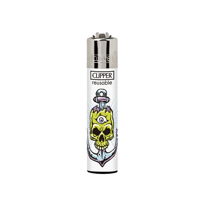 Zombie Skull with third eye on ship anchor Skull Bone Portraits Collection Clipper Lighters Canada