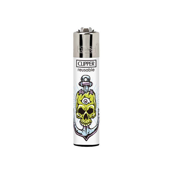 Zombie Skull with third eye on ship anchor Skull Bone Portraits Collection Clipper Lighters Canada