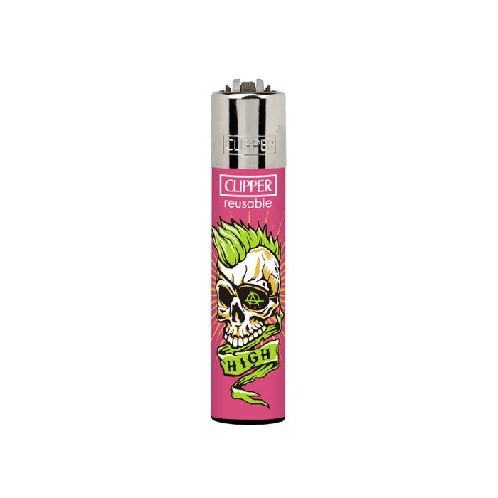 Green Mohawk with Eye Patch and Ribbon that says High Skull Bone Portraits Collection Clipper Lighters Canada