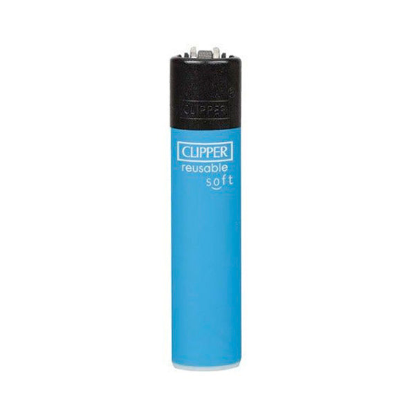 Blue Soft Touch Clipper Lighters Fluorescent Colors Canada