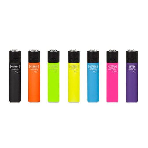 Soft Touch Clipper Lighters Fluorescent Colors Canada