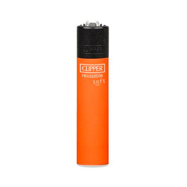Orange Soft Touch Clipper Lighters Fluorescent Colors Canada