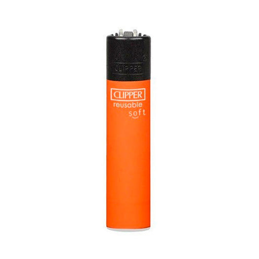 Orange Soft Touch Clipper Lighters Fluorescent Colors Canada