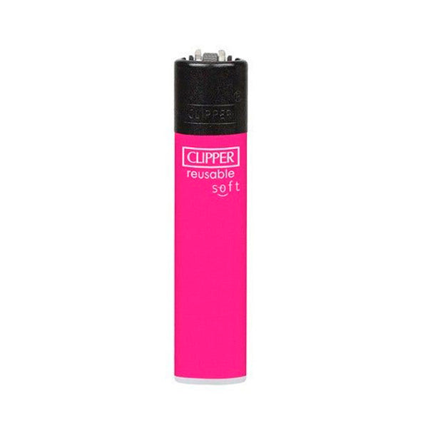 Pink Soft Touch Clipper Lighters Fluorescent Colors Canada
