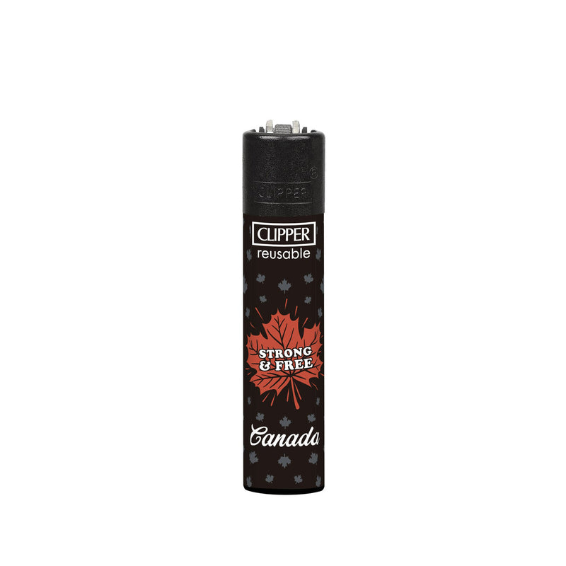Canada Strong and Free Clipper Lighters with Maple Leaf