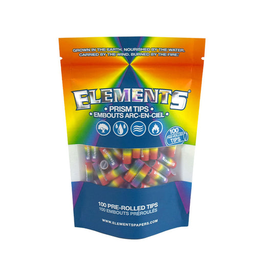 Elements Rainbow Prism Prerolled Filter Tips in a Bag of 100 Canada