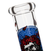 Grateful Dead Bertha Beaker Bong with Ice Pinch and Protective Silicone Base Cover
