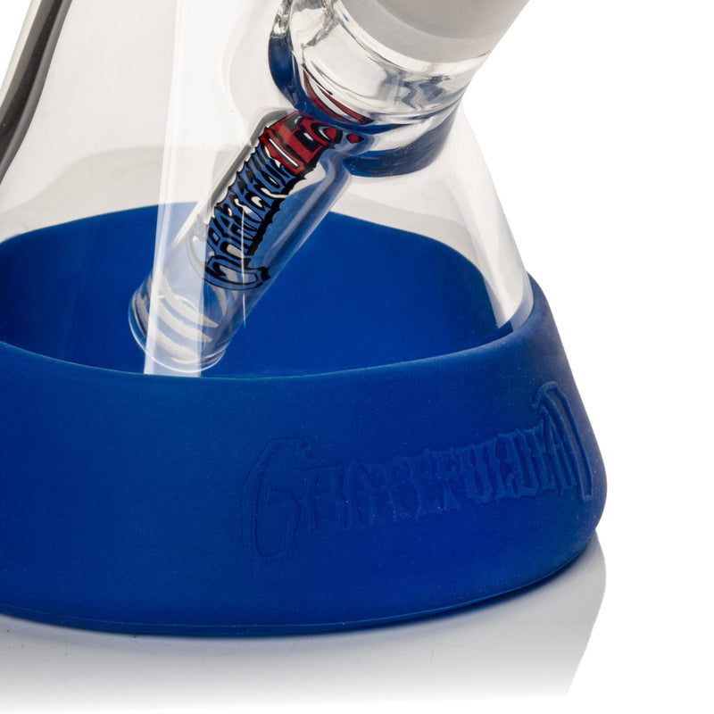 Grateful Dead Bertha Beaker Bong with Ice Pinch and Protective Silicone Base Cover