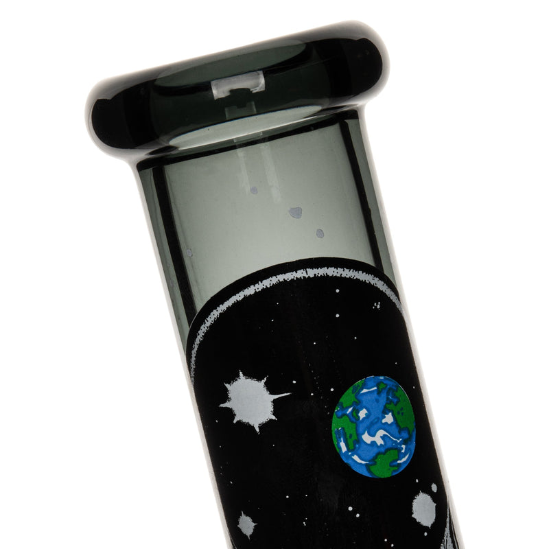 Grateful Dead Space Your Face Beaker Bong with Ice Pinch and Protective Silicone Base