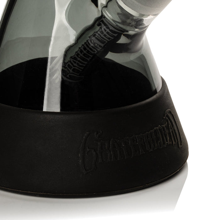 Grateful Dead Space Your Face Beaker Bong with Ice Pinch and Protective Silicone Base