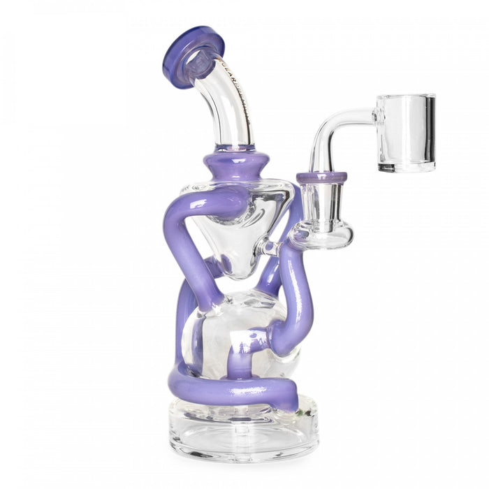 GEAR Premium 8" Tall Purple Slyme Dual Uptake Concentrate Recycler