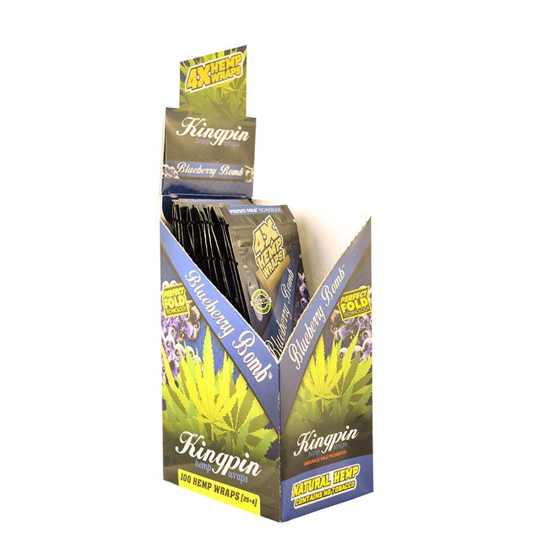Kingpin Blueberry Hemp Wraps Case Canada