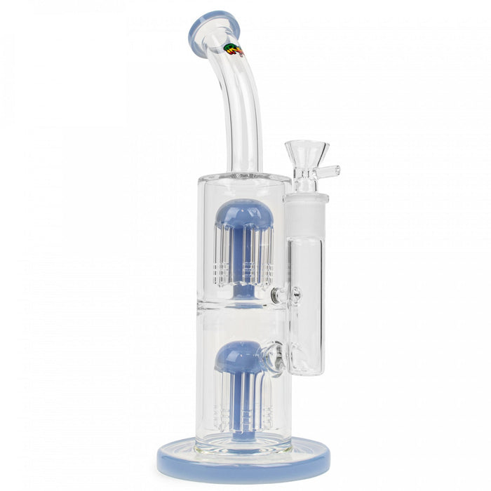 Periwinkle iRie 12" Dual Chamber Bubbler with Dual Tree Percs Canada