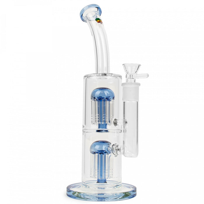 Sapphire Blue iRie 12" Dual Chamber Bubbler with Dual Tree Percs Canada