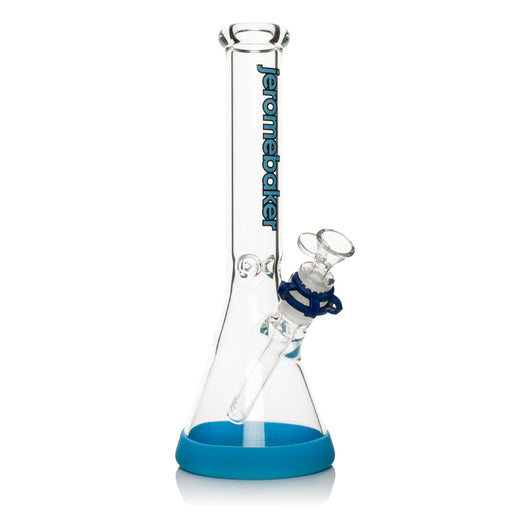 Blue Jerome Baker Bong with Silicone Bumper Wrap on Base 