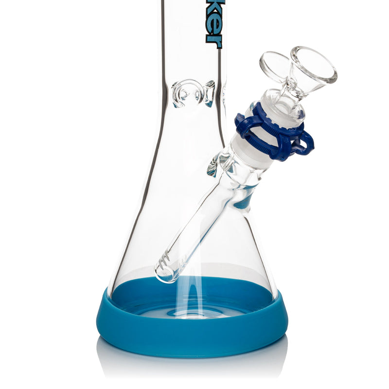 Blue Jerome Baker Bong with Silicone Bumper Wrap on Base 