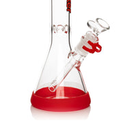 Red Jerome Baker Bong with Silicone Bumper Wrap on Base 