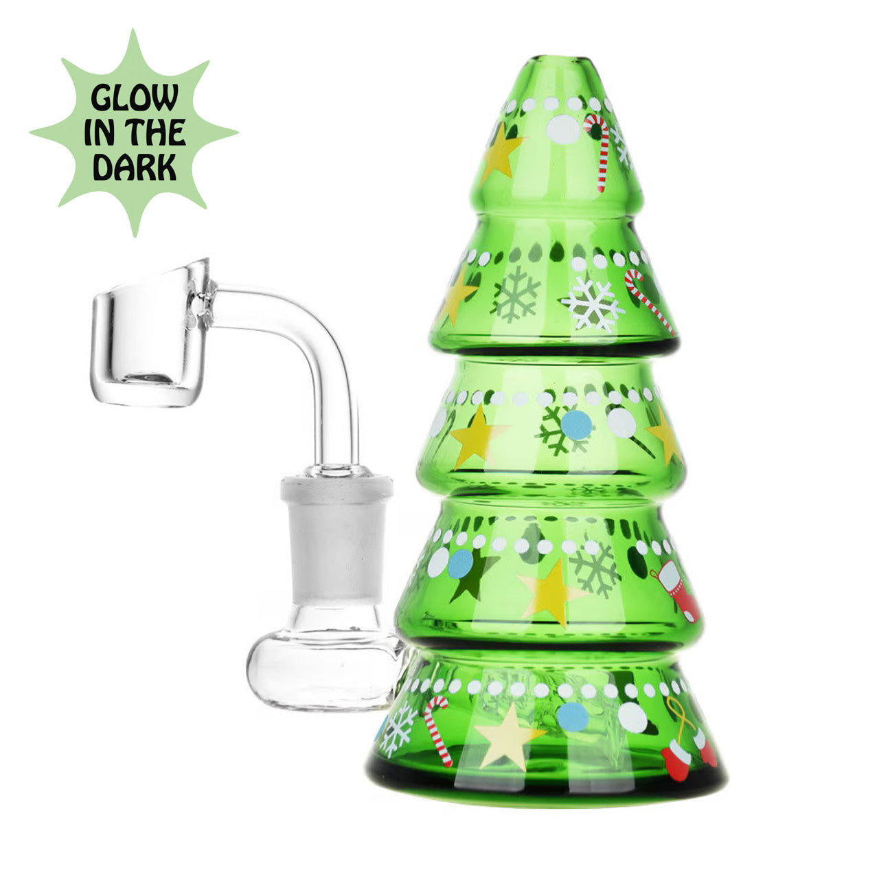 Christmas Tree Holiday Dab Rig with Glow in the Dark Ornaments Buy Online in Canada