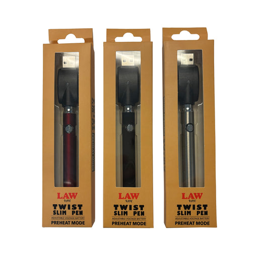 LAW Twist Variable Voltage 350mAh 510 Battery Head Candy Smoke Shop LAW Twist Variable Voltage 350mAh 510 Battery Head Candy Smoke Shop