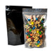 Black Vista Stand-up Mylar Bag with Gusset 1/2oz 6x9" with Tear Notch Canada