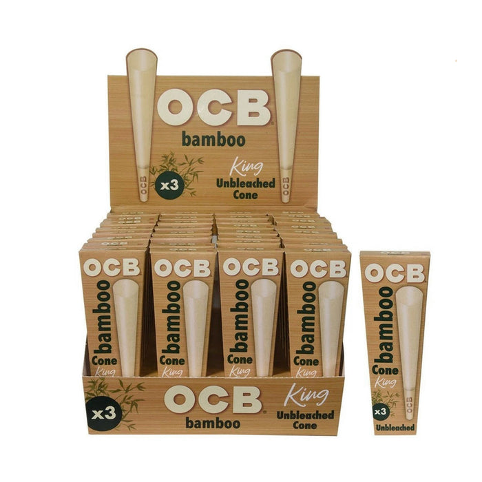 OCB Bamboo Pre-Rolled Cones King Size Case of 32 Canada