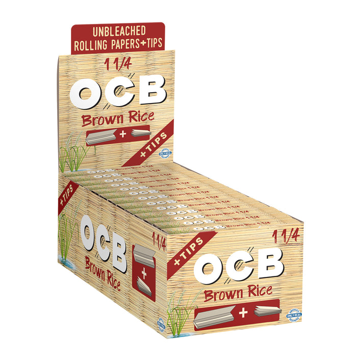 OCB Brown Rice Rolling Papers 1 1/4 Case Canada