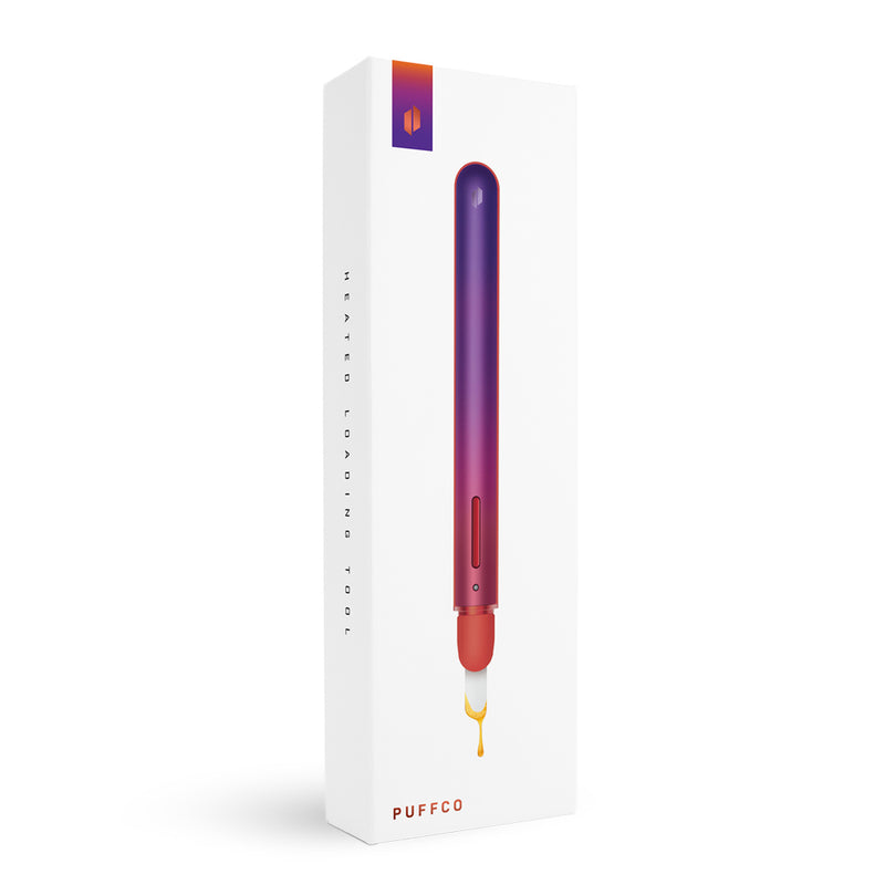 Puffco Hot Knife Plasma Limited Edition Purple and Red Orange Gradient Retail Box