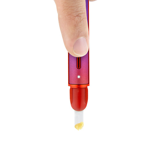 Puffco Hot Knife Plasma Limited Edition Purple and Red Orange Gradient with Finger Pressing Button