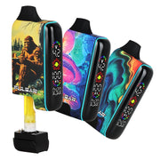 Pulsar 510 DL5.0 Discreet Cartridge Batteries with Bigfoot Sasquatch Camping design, Shroom Mushroom Glow, and Spectral rainbow flow designs Canada