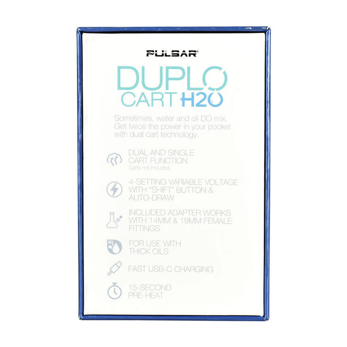 Pulsar DuploCart H2O Dual Cartridge Vaporizer with Waterpipe Attachment Canada