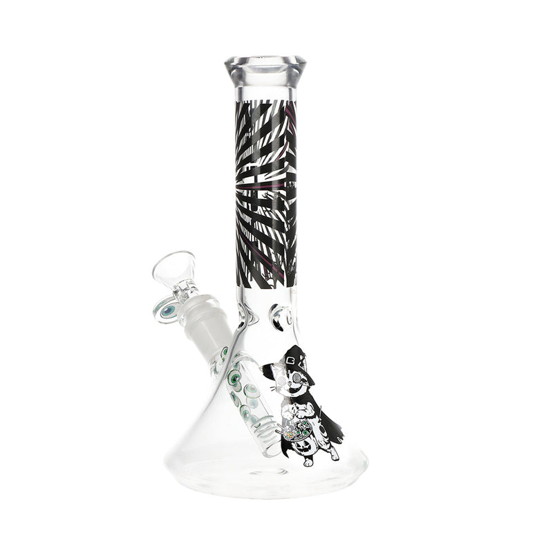 Pulsar 8.5" Hypnotic Witch Cat Flared Beaker Bong