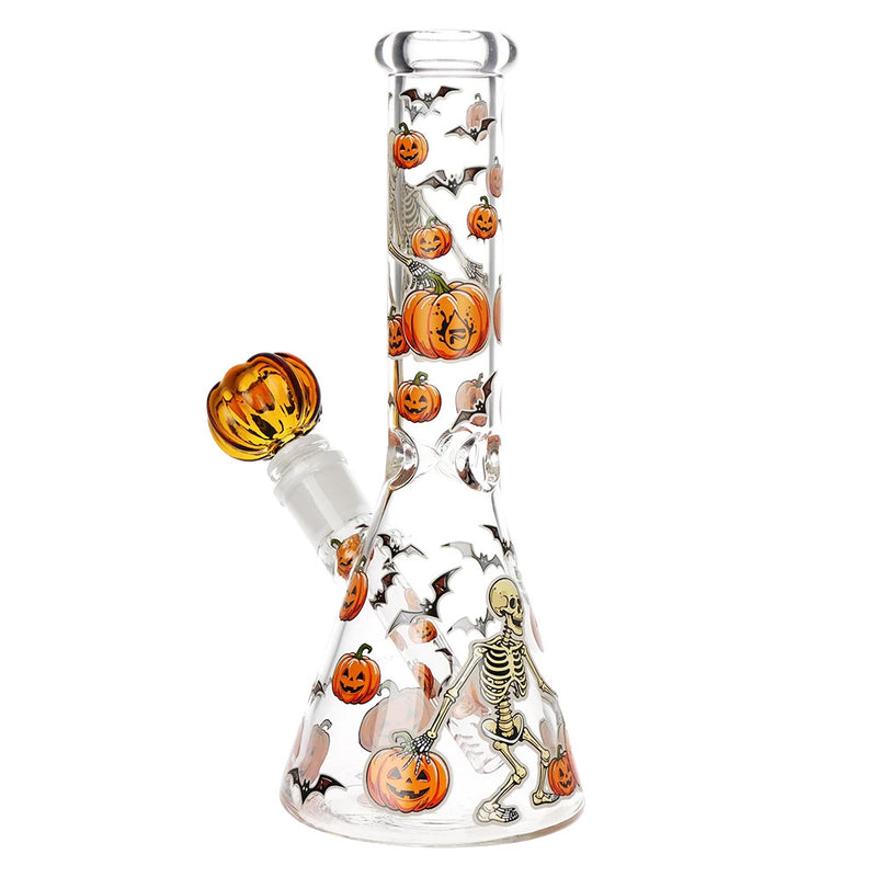 Pulsar 9.8" Pumpkin Party Beaker Bong, Hand Pipe & Poker Set
