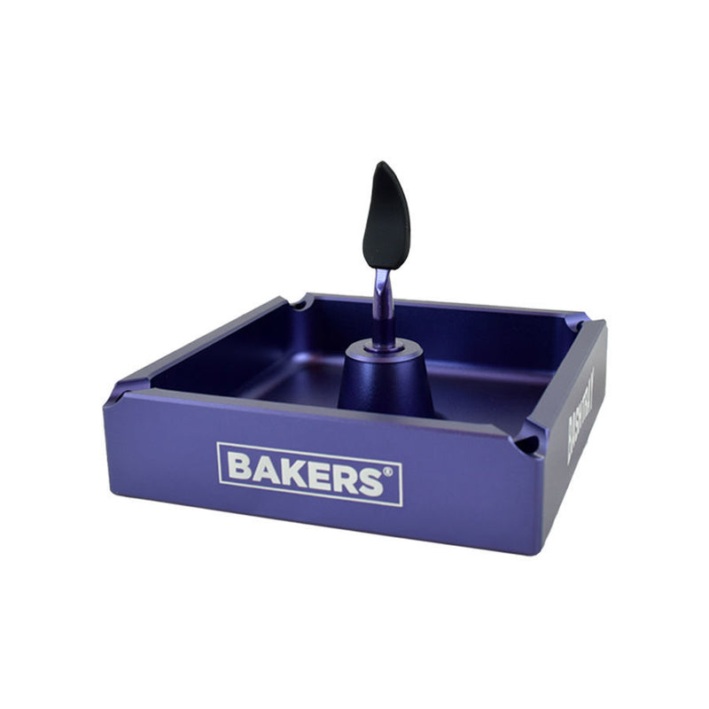 Purple Aluminum Ashtray with Removable Silicone Tipped Tool in the Center
