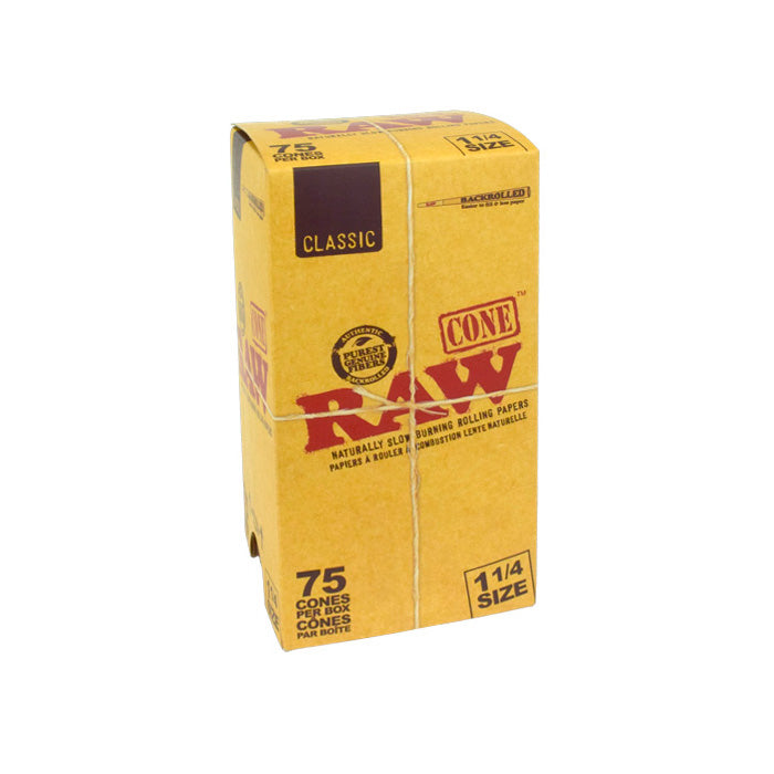 RAW Classic 1 1/4 Prerolled Cones 75 Pack Canada