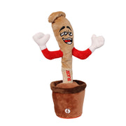 RAW Doobie Dancer A plush novelty toy shaped like a smiling brown joint with white gloved hands and red sleeves, standing in a brown pot. The word "RAW" is printed vertically on the body