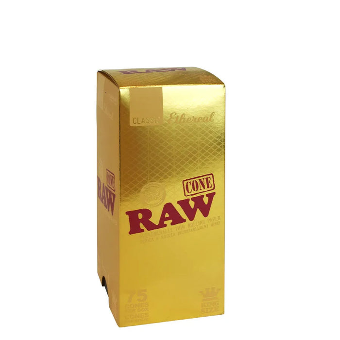 RAW Ethereal King Size Pre-Rolled Cones in a Bulk Box of 75 Canada