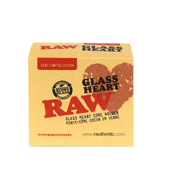 RAW Glass Heart Cone Holder